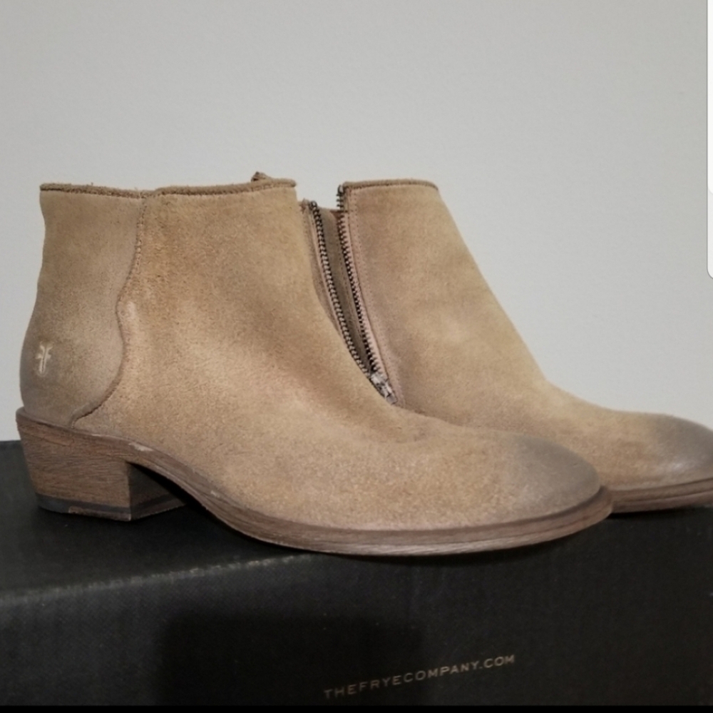 NEW! Frye Light Brown Suede Ankle Boots sz 7 NWT 12.13